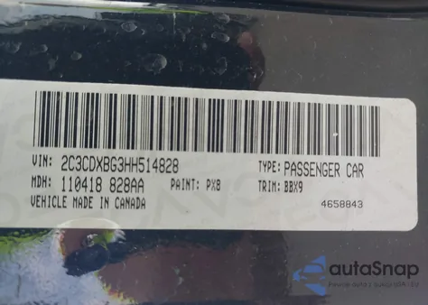 2017 Dodge Charger Se Rwd из США, поврежденный, VIN 2C3CDXBG3HH514828